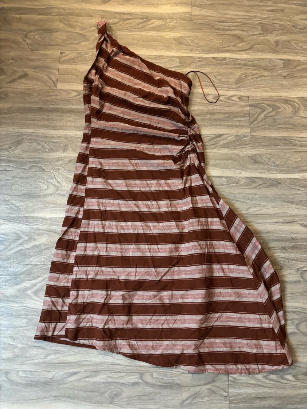 a new day One-Shoulder Maxi Dress in Rust and Dusty Pink